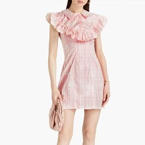 SINDISO KHUMALO Ruffled printed silk mini dress